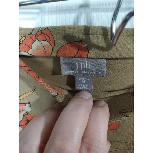 J. Jill Tan Floral Midi Skirt - Picture 4 of 8